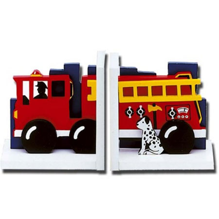 Bookends For Children. fire engine bookends