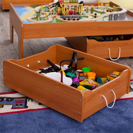 Honey Train Table With A Couple Of Optional Trundle Drawers Gives