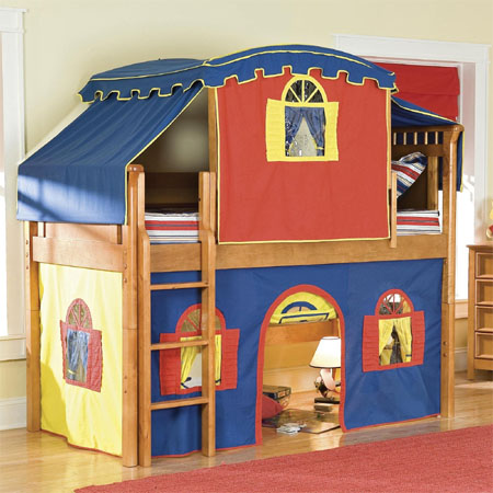 Bunk Tents on Low Loft Tent Bed Gives Complete Bedroom Fun For Your ...