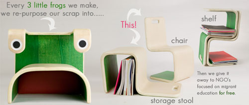 Modern Kids Furniture 3-in-1 Little Frog