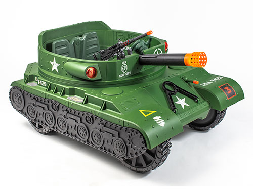 Action Wheels Thunder Tank Ride-On Features Real Working Cannon and Rotating Turret!