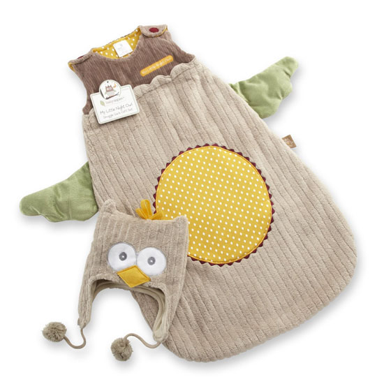 Baby Aspen My Little Night Owl Snuggle Sack and Cap