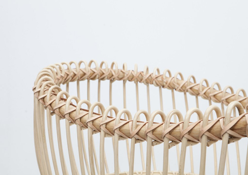 Babycrib Lola: Modern Rattan Baby Crib with Metal Stand by Bermbach Handcrafted