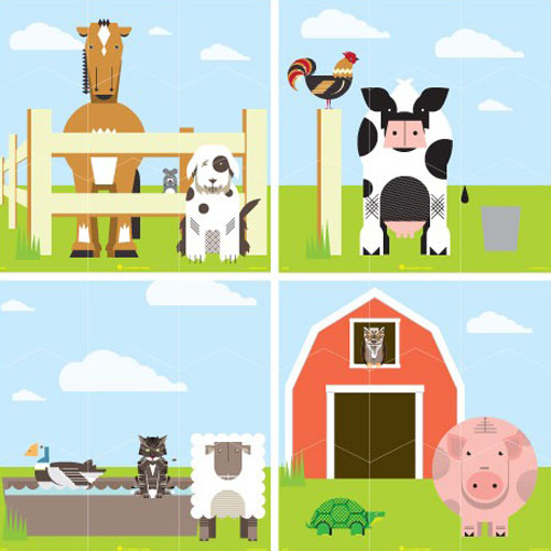 Blik Farm Wall Puzzle - Blik Wall Puzzle