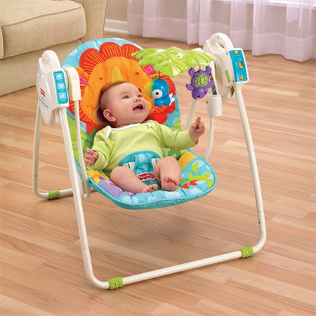 blue sky portable baby swing