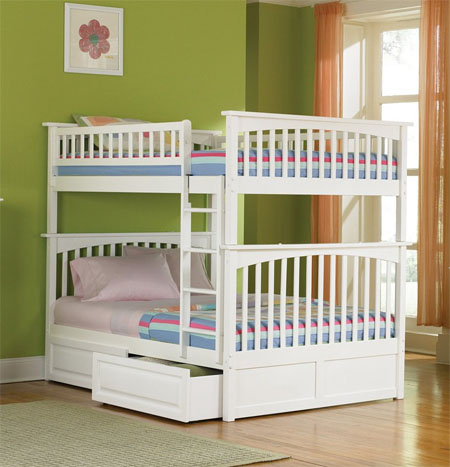 columbia full over bunk bed