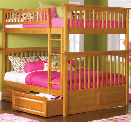 columbia full over bunk bed