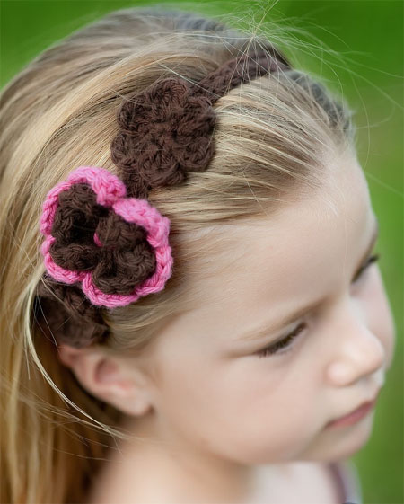 cotton flower headband