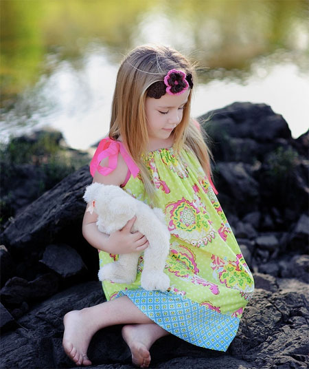 cotton flower headband