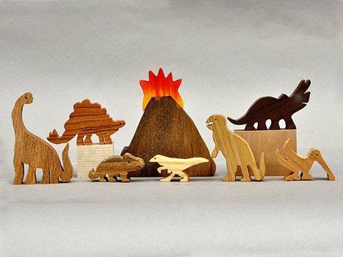 Dinosaur Animal Wooden Block Play Set