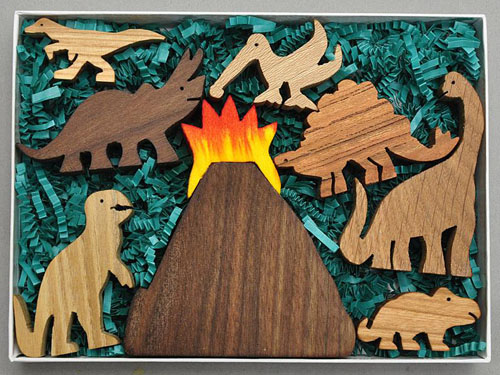 Dinosaur Animal Wooden Block Play Set