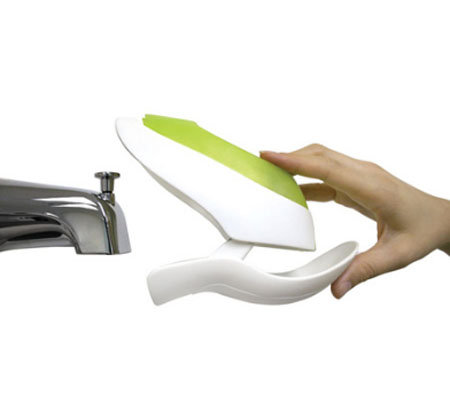 Boon Flo Water Deflector and Protective Faucet Cover with Bubble Bath Dispenser