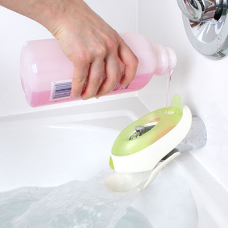 Boon Flo Water Deflector and Protective Faucet Cover with Bubble Bath Dispenser