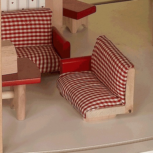 Gift Mark Wood Dollhouse Kit with Furniture