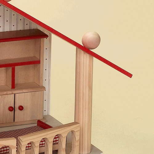 Gift Mark Wood Dollhouse Kit with Furniture