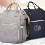 Modern, Personalized Diaper Bag with Beautiful Embroidered Monogram