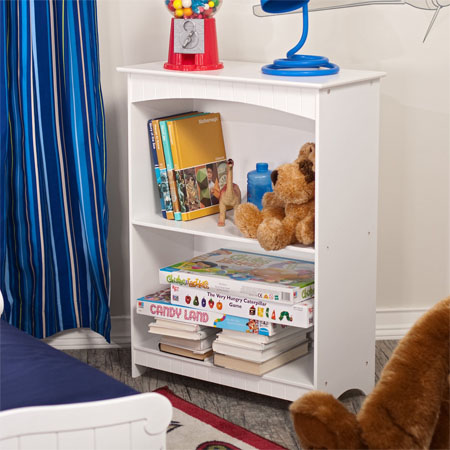 Kid-Friendly Design And Color Of Nantucket 2-Shelf Bookcase Has Made It A Furniture For Kids