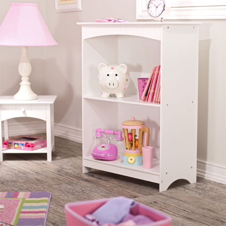 Kid-Friendly Design And Color Of Nantucket 2-Shelf Bookcase Has Made It A Furniture For Kids