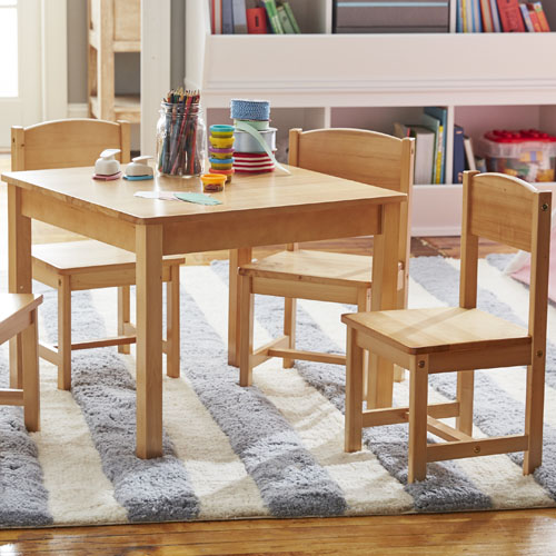KidKraft Farmhouse Kids 5 Piece Square Table and Chair Set