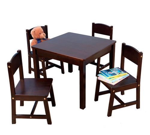 KidKraft Farmhouse Kids 5 Piece Square Table and Chair Set