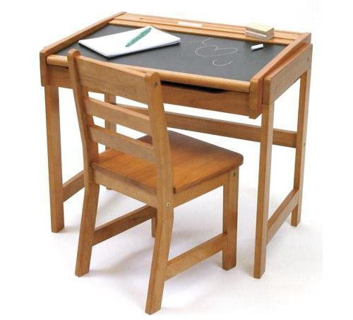 Lipper International Child's Chalkboard Desk and Chair Set