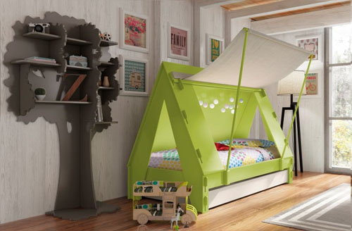 Kids Tent Bedroom Cabin Bed is A Cool Bed for Kid from Math by Bols