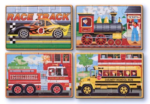 Melissa and Doug Deluxe Vehicles in a Box Jigsaw Puzzles 