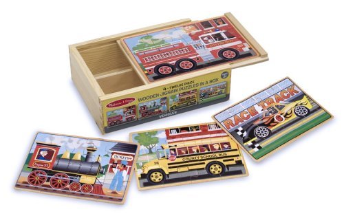 Melissa and Doug Deluxe Vehicles in a Box Jigsaw Puzzles 