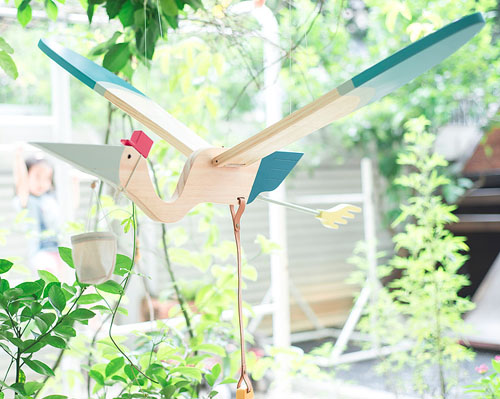 Eguchi Toys Bird Mobile - Pelican and Baby Bird for Little Hands