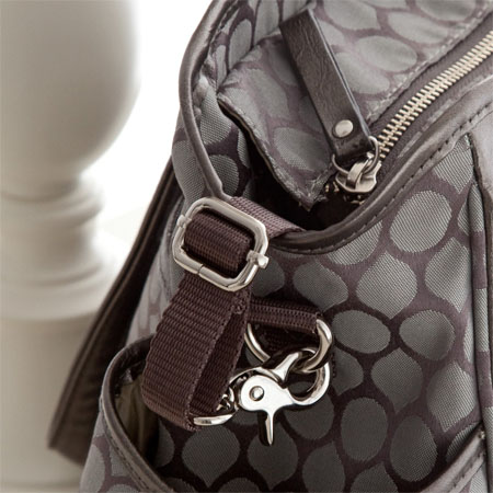 Pewter Dot Decorated Studio Diaper Bag