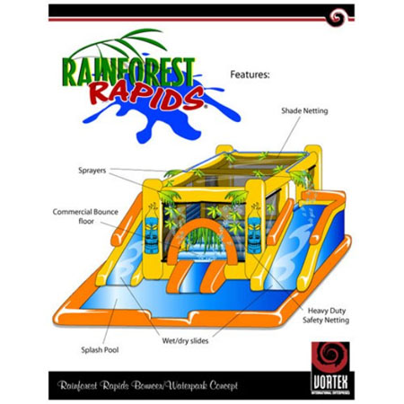 rainforest rapids bounce house