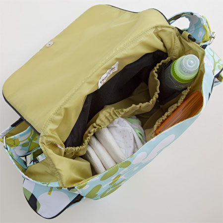 Fleurville re-run messenger diaper bag