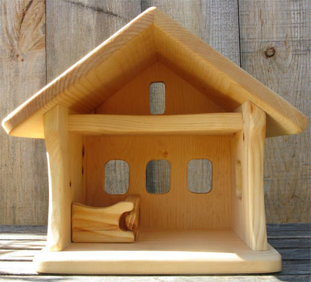 small wooden barn