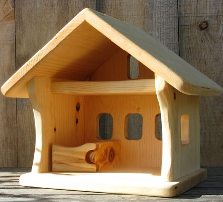small wooden barn