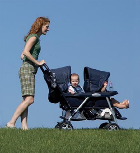 midnight double stroller