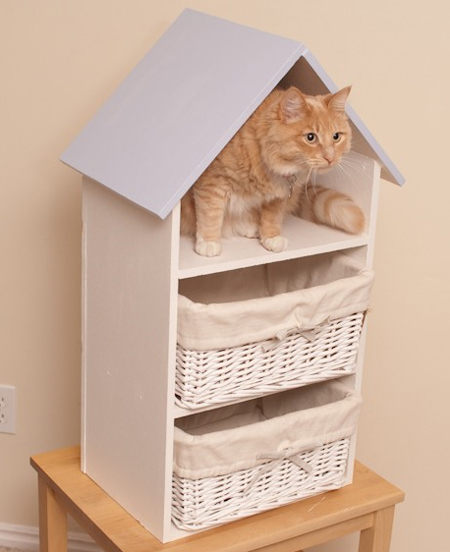 three storied dollhouse shelf