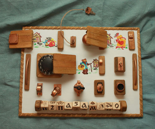 Toddler Busy Board is a Personalized Natural Sensory Board to Improve Toddler's Motor Skill