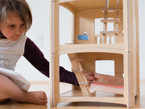 Toideloi StackHouse Modern Modular Wooden Dollhouse