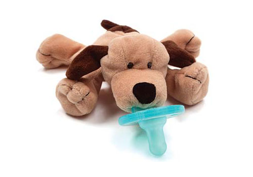 Wubbanub Plush Toy Pacifier - Brown Puppy